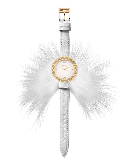 Fendi Fendi My Way Watch with Removable Fur Glamy, 